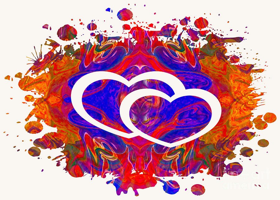 Love And Connections Abstract Heart Art by Omaste Witkowski