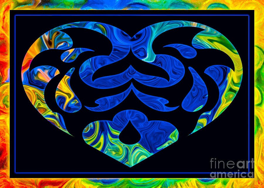 Love and Light Sharing Space Abstract Shapes and Symbols Artwork by Omaste Witkowski