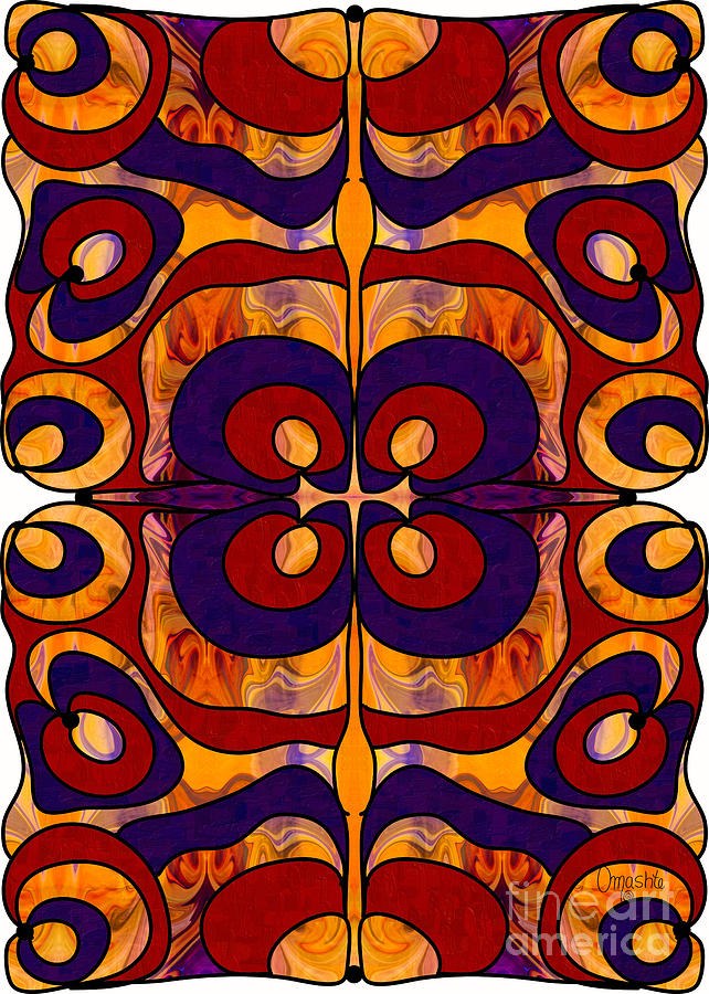 Loving Circular Fun Abstract Bliss Art by Omashte by Omaste Witkowski