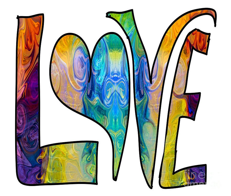 Loving Life Abstract Inspirational Artwork by Omaste Witkowski by Omaste Witkowski