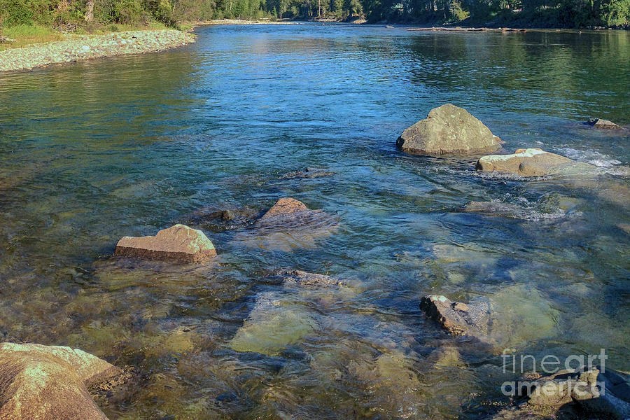 Methow River Flowing Water Landscape Photography by Omashte by Omaste Witkowski
