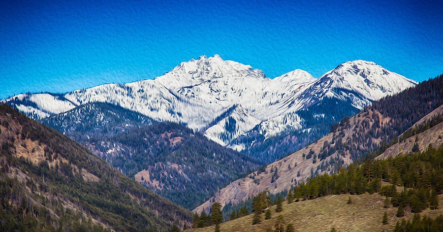 Cobalt Summit, Snowy Peaks and Evergreen Slopes by Omaste Witkowski