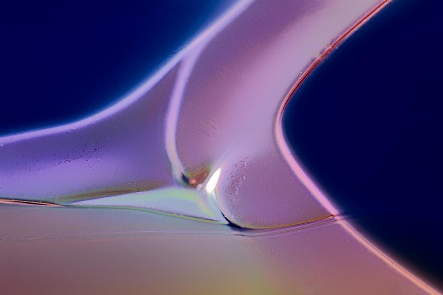 Violet Crease, Lilac and Navy Abstract by Omaste Witkowski