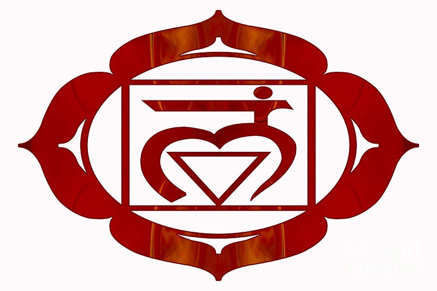 Muladhara Or Root Chakra Abstract Art by Omaste WItkowski by Omaste Witkowski
