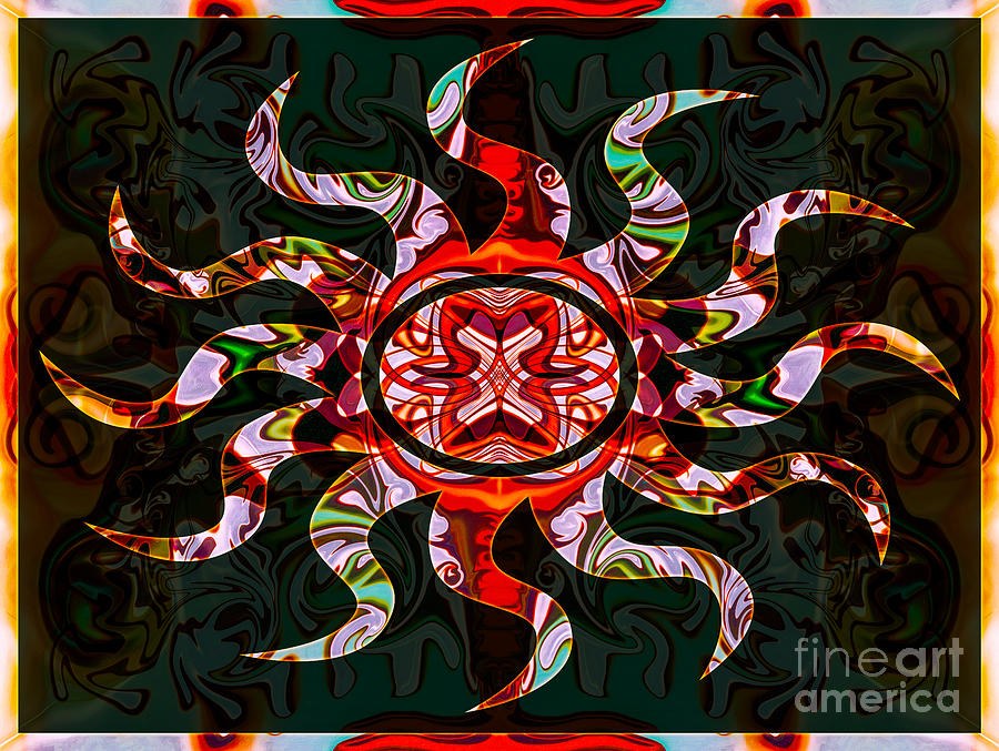 Mysterious Circumstances Abstract Sun Symbol Artwork by Omaste Witkowski