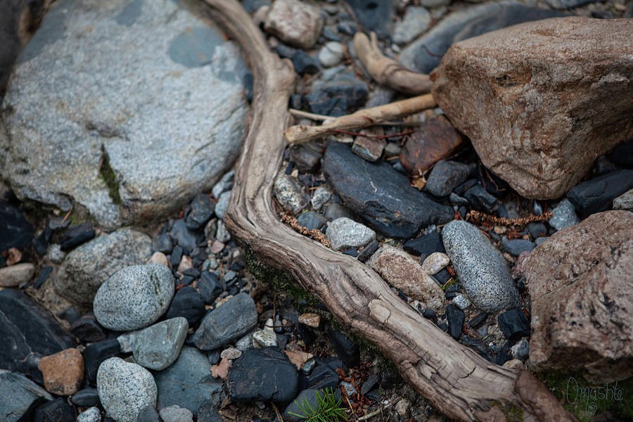 North Cascades River Rocks on Highway 20 by Omashte by Omaste Witkowski