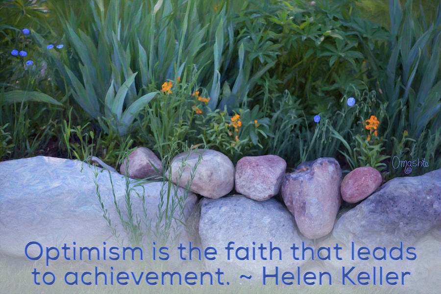 Optimism - Motivational Flower Art by Omaste Witkowski by Omaste Witkowski