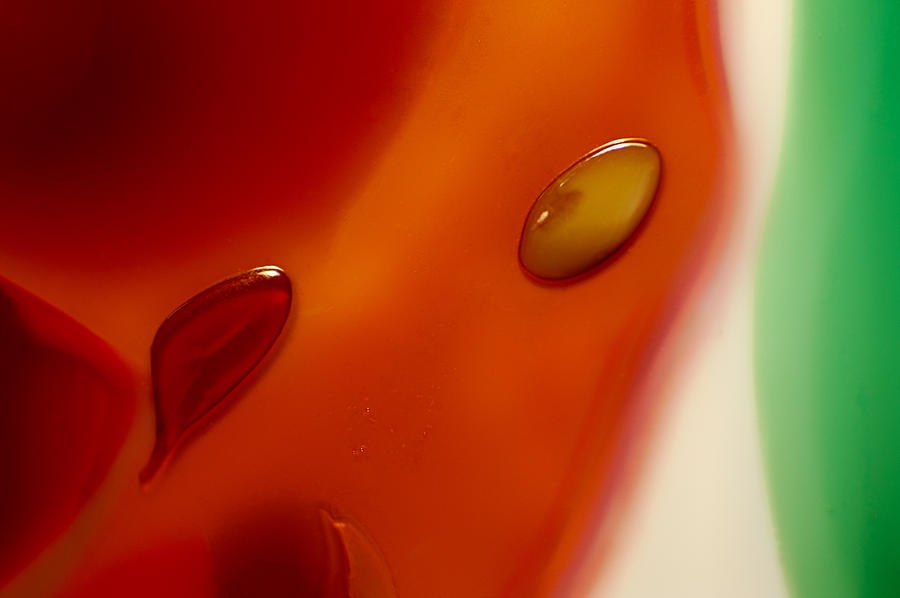 Ember Beads, Orange and Red Macro Abstract by Omaste Witkowski