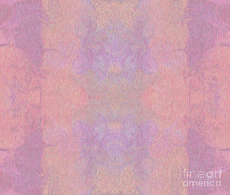 Pale Pink Joy Abstract Inspirational Words Artwork by Omaste Wit by Omaste Witkowski
