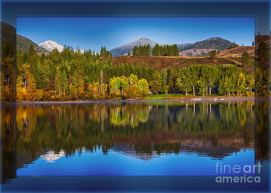 Patterson Lake Cabins and Mt Gardner Landscape Art by Omaste Witkowski
