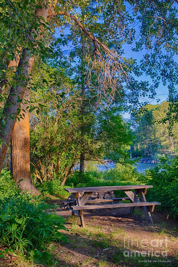 Picnic By The Methow River by Omaste Witkowski
