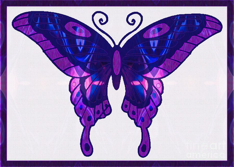 Playing With Purple Abstract Butterfly Art by Omaste Witkowski by Omaste Witkowski