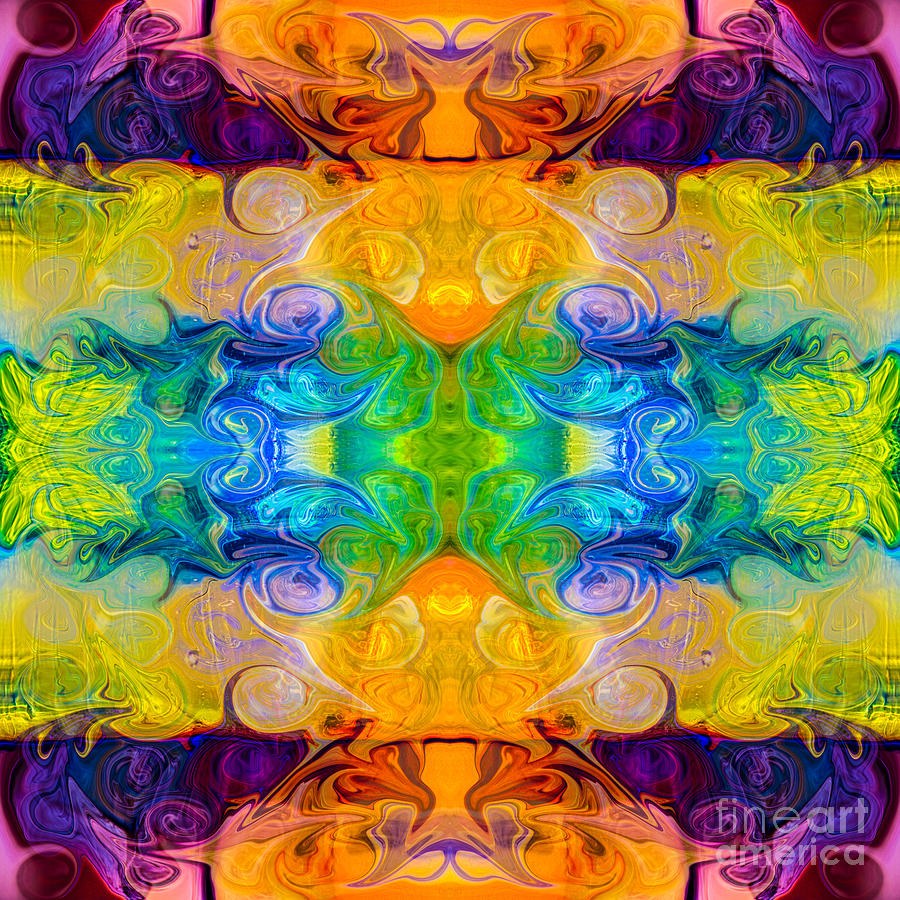 Rainbow Revolution Abstract Pattern Artwork by Omaste Witkowski by Omaste Witkowski
