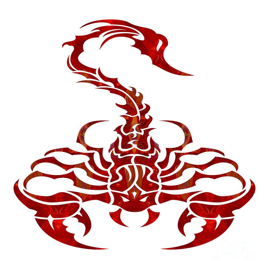 Ember Sting, Red Tribal Scorpion by Omaste Witkowski