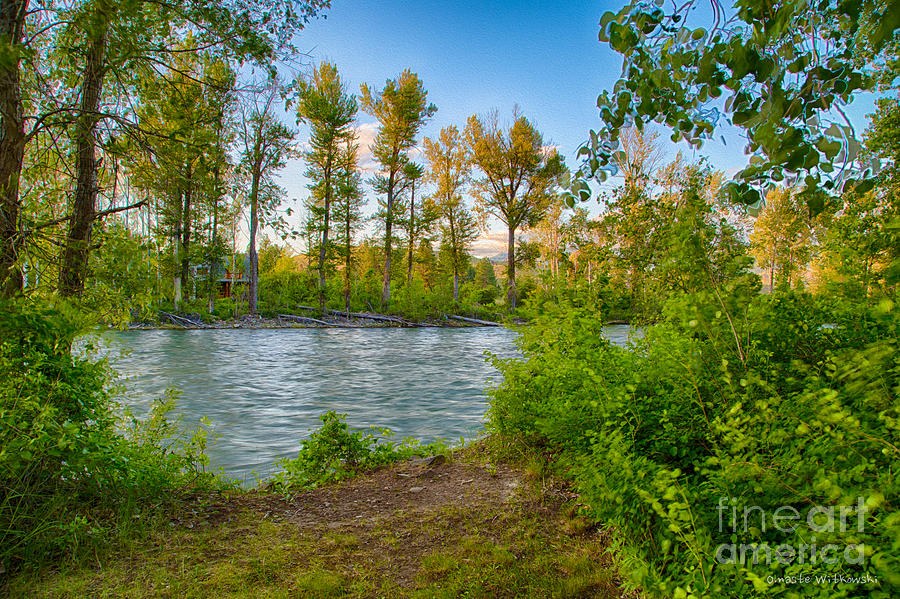 Relax By The Methow Rivers Edge by Omaste Witkowski