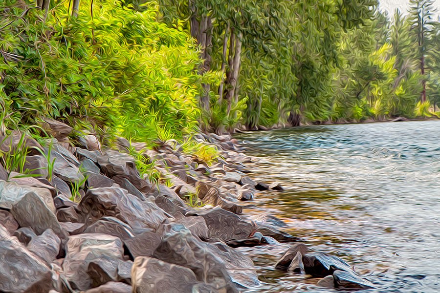Rip Rap on the Methow River by Omaste Witkowski