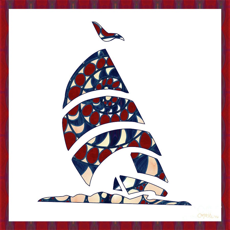 Sailboat Nautical Nursery Art by Omashte by Omaste Witkowski