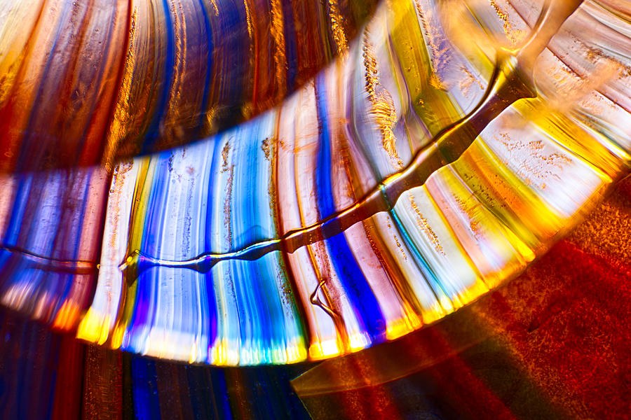The Crooked Line: Glowing Bands of Blue and Amber by Omaste Witkowski