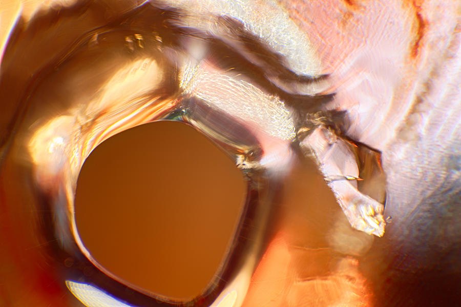 Amber Eye - Glowing Macro Abstract, abstract glass art by Omaste Witkowski