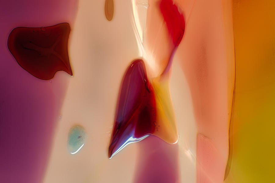 Ember Drop - Glossy Maroon Abstract by Omaste Witkowski