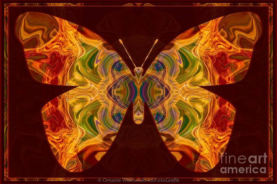 Ember Wings, Fiery Kaleidoscope Butterfly by Omaste Witkowski