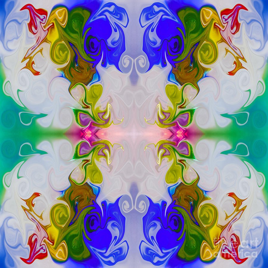 Squeezing Into Paradise Absract Healing Artwork by Omaste Witkow by Omaste Witkowski