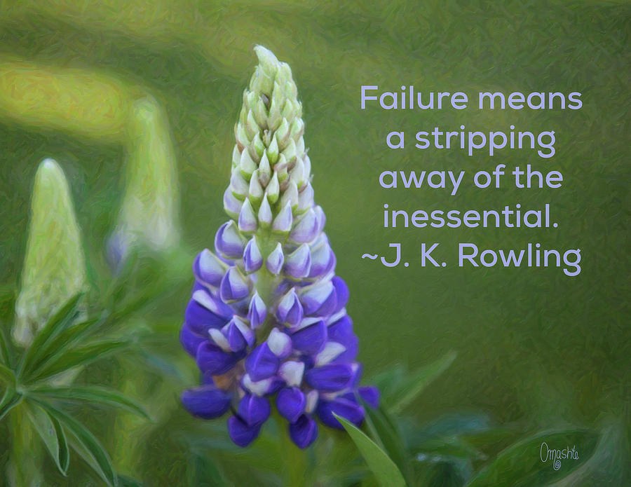 Success via Failure - Motivational Flower Art by Omaste Witkowski by Omaste Witkowski
