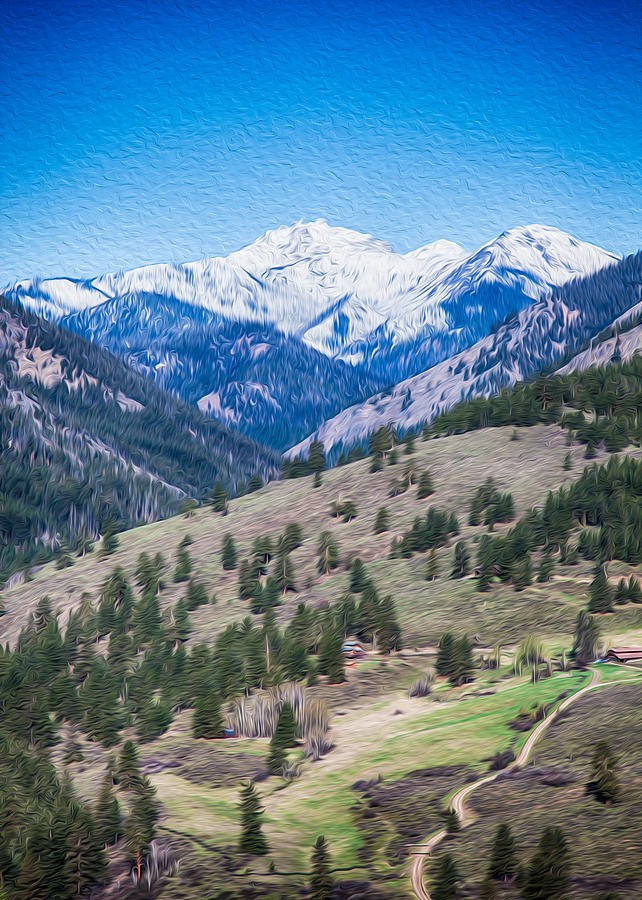 Sun Mountain View of Mt Gardner in Springtime by Omaste Witkowski