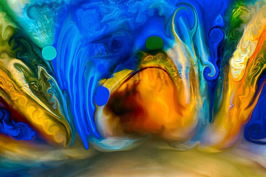Amber Arch and Cobalt Ribbons by Omaste Witkowski