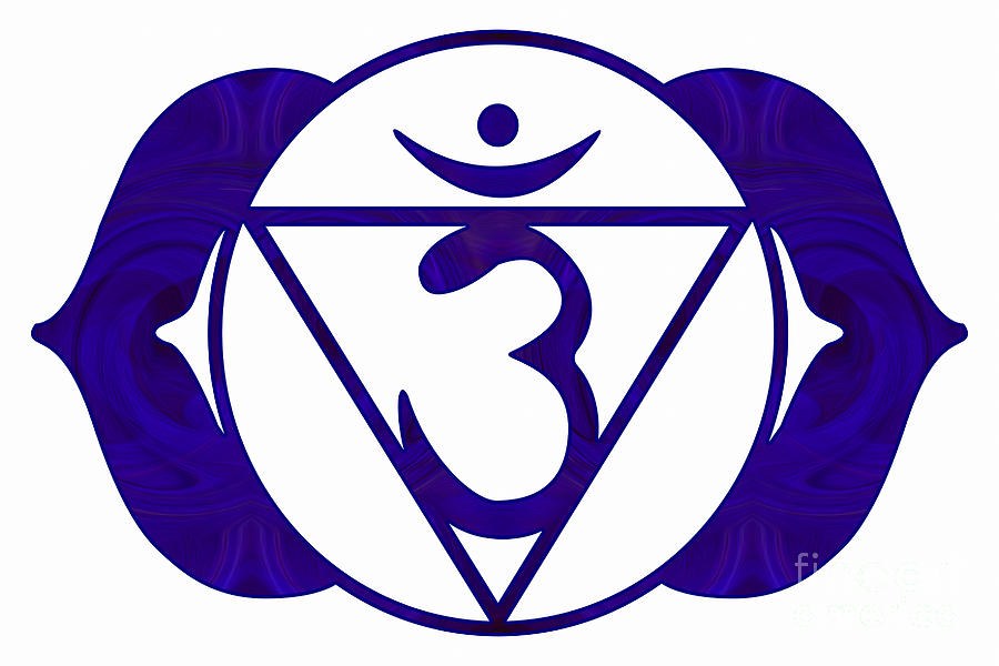 Indigo Wings, Third Eye Symbol by Omaste Witkowski