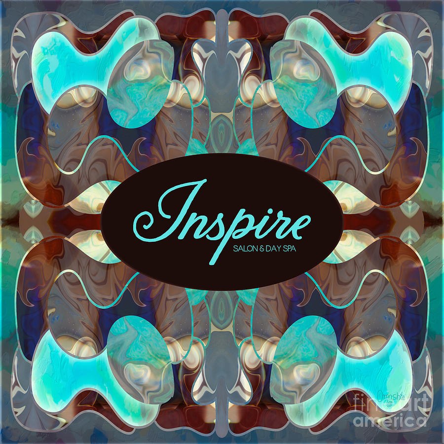 Turquoise Imagination Abstract Tote Bag Art by Omashte by Omaste Witkowski