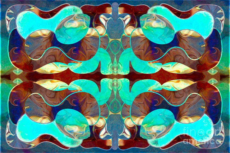 Turquoise Transitions Abstract Macro Transformations by Omashte by Omaste Witkowski