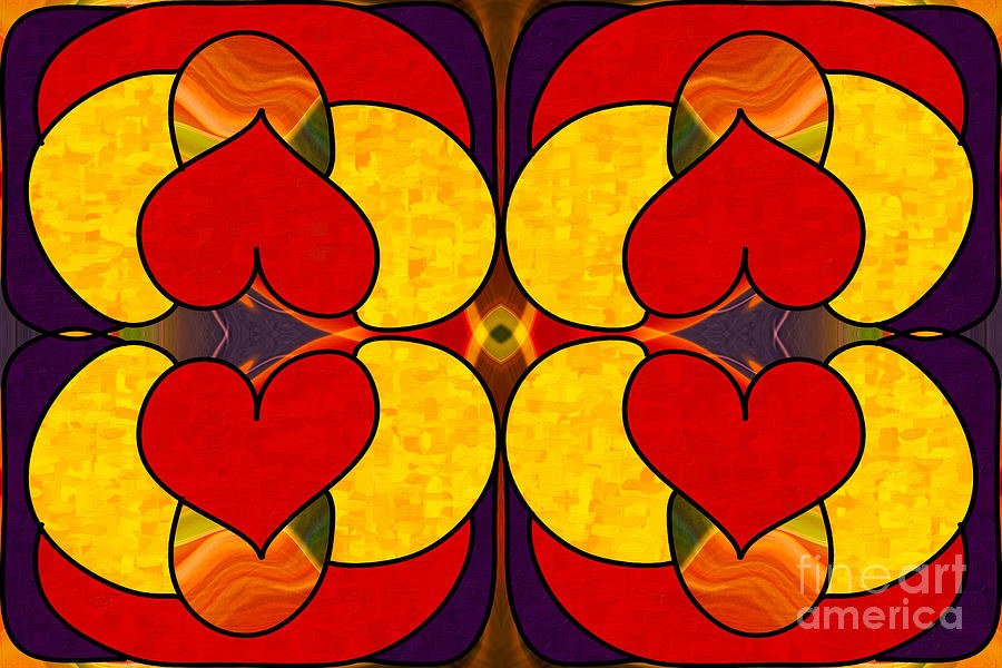 Unconditional Love Abstract Art by Omashte by Omaste Witkowski