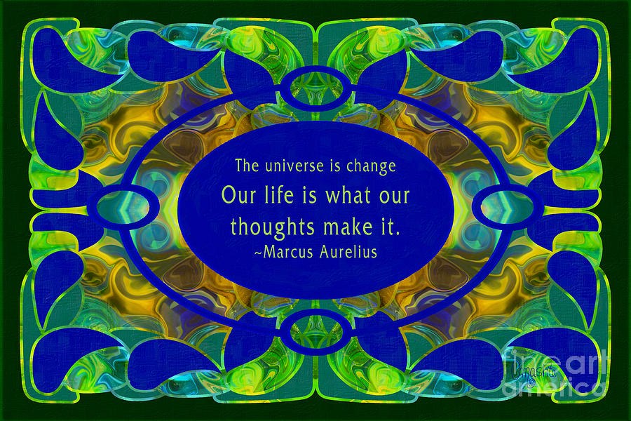 Universal Change Abstract Inspirational Art by Omashte by Omaste Witkowski