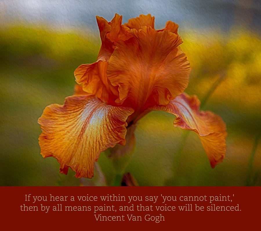 Van Gogh Orange Iris by Omaste Witkowski