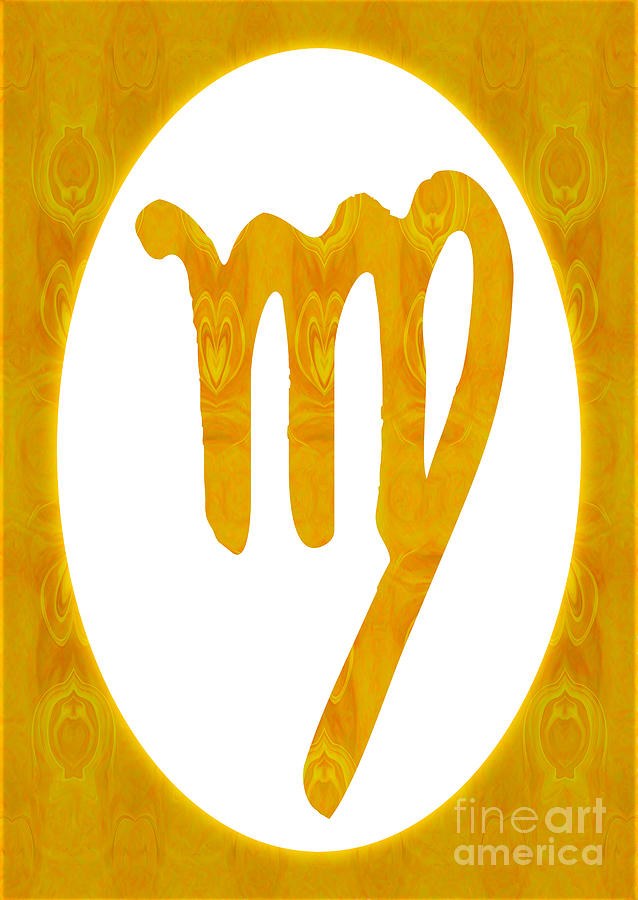 Virgo and Solar Chakra Abstract Spiritual Artwork by Omaste Witk by Omaste Witkowski