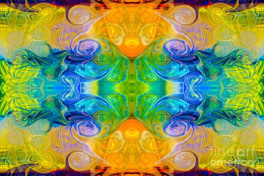Watery Worlds Abstract Design Artwork by Omaste Witkowski by Omaste Witkowski