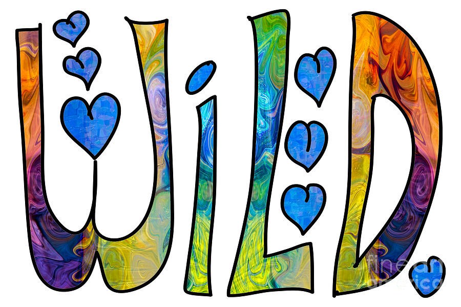 Wild Rainbows Abstract Word Art by Omaste Witkowski by Omaste Witkowski