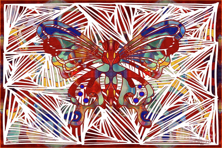 Glass and Lace - Stained Glass Butterfly by Omaste Witkowski