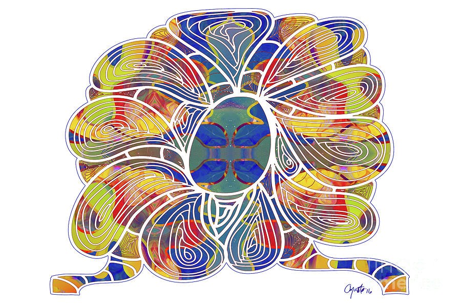 Labyrinth Unfurling, Colorful Symmetrical Abstract by Omaste Witkowski