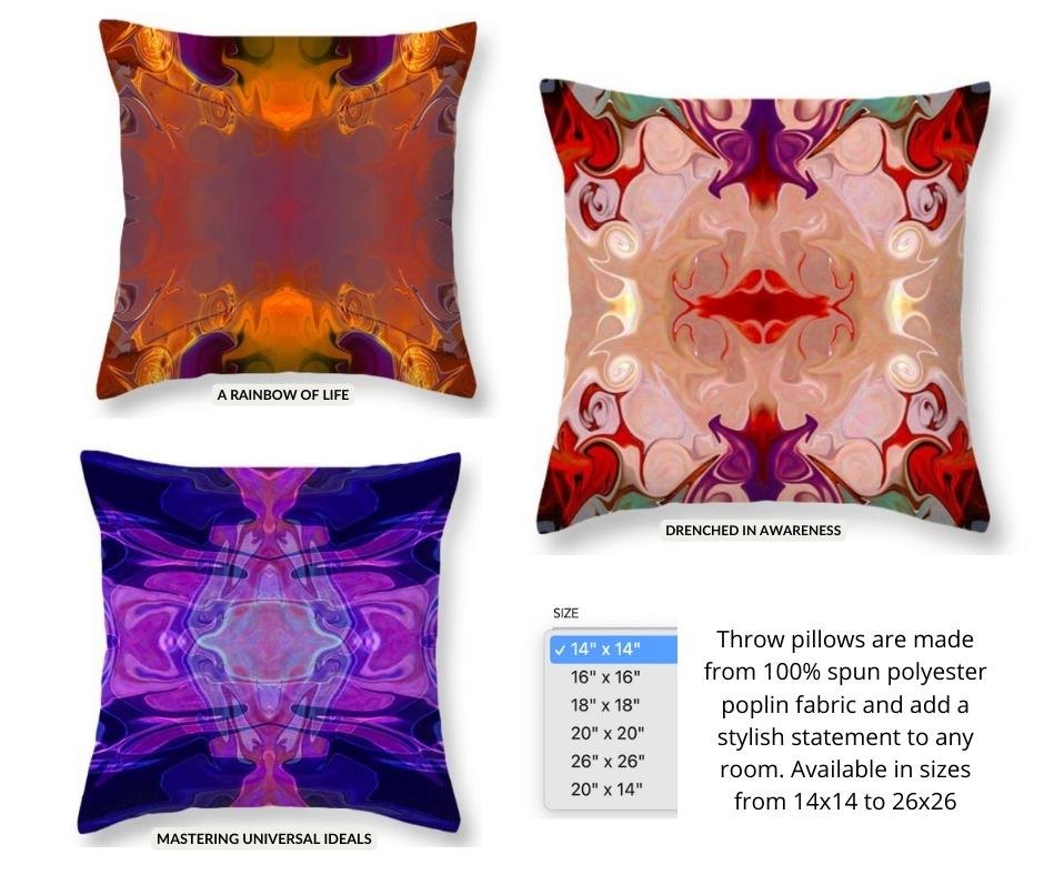 Healing Art Throw Pillows