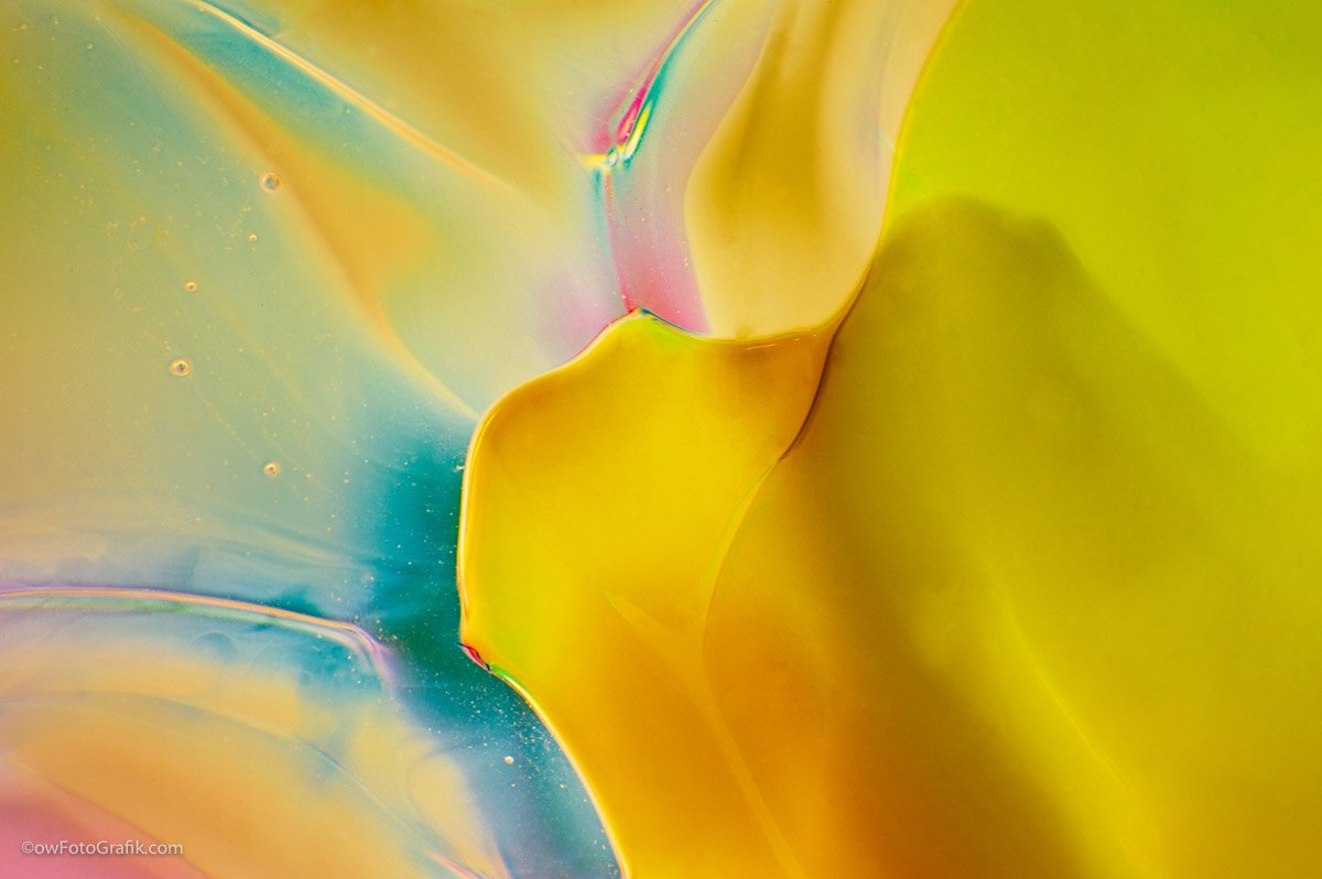Abstract Yellow Tinkerbell Abstract Macro Glass Art