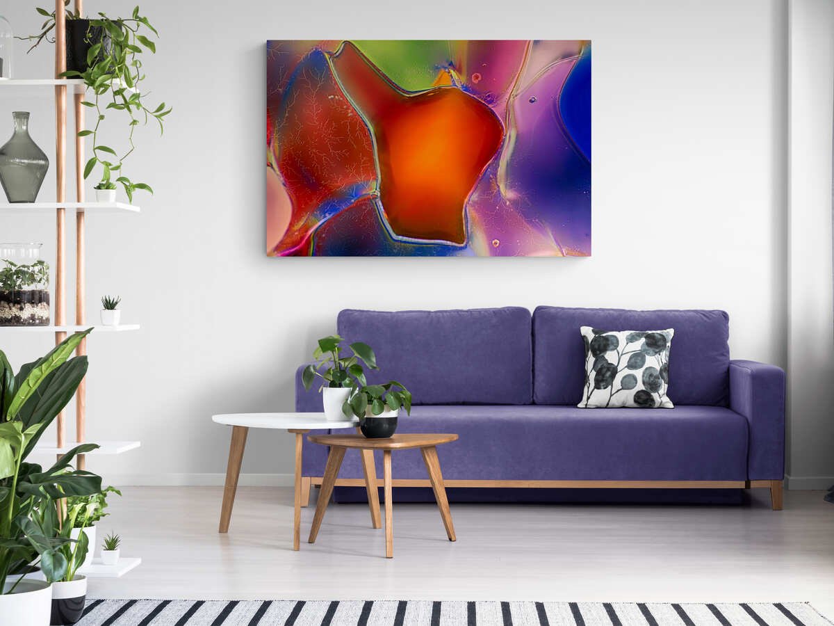 Glass Art Print of Abstract Heart